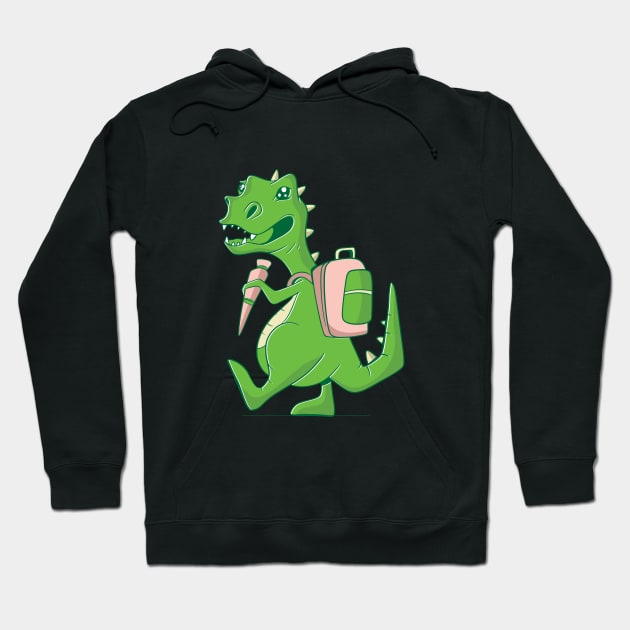 cute Dinosaur school Hoodie by Midoart